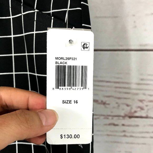 NYDJ Women's Black and White Celia Grid Print Trouser#MORL25P321 Size 16 - Picture 5 of 6